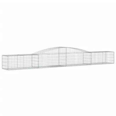 Image of vidaXL Arched Gabion Baskets 5 pcs 400x50x40/60 cm Galvanised Iron