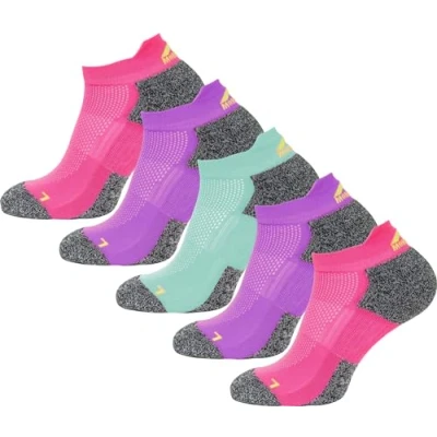 Image of More Mile Challenger 5 Pack Womens Running Socks Cushioned Sports Anklet