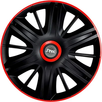 Image of Gorecki J14526 J Tec wheel covers Maximus, black/red, 14 inch