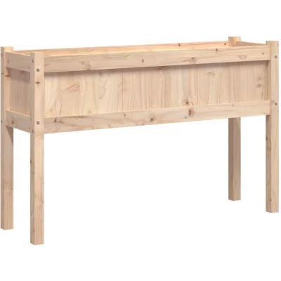 Image of vidaXL Garden Planter with Legs 110x31x70 cm Solid Wood Pine