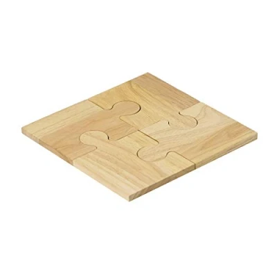 Image of Apollo Set of 4 Wooden Jigsaw Table Protecting Coaster