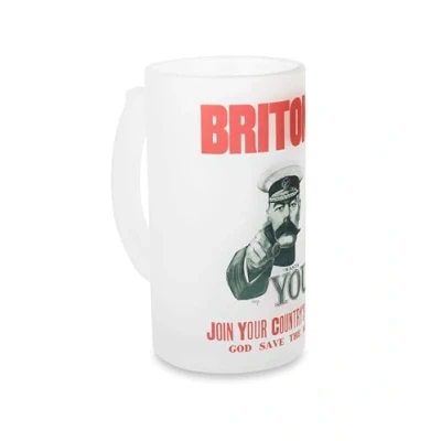 Image of Lord Kitchener Wants You Heavy Duty Frosted Pint Beer Glass Stein Gift Pub