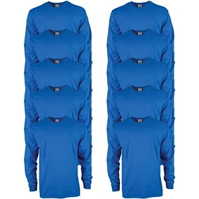 Image of GILDAN Men&#039;s, Ultra Cotton Long Sleeve T Shirt, Style G2400, Royal, S