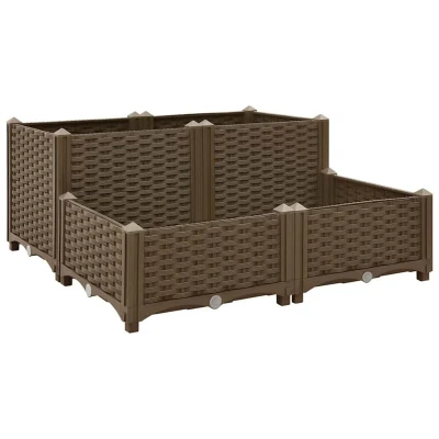 Image of vidaXL Raised Bed 80x80x38 cm Polypropylene