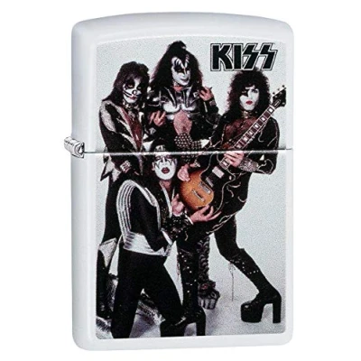 Image of Zippo Windproof Lighter, KISS®, Color Image, White Matte, Refillable, In Gift Box