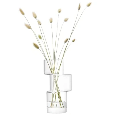 Image of LSA Tier Vase H26cm Clear 1 Unit Mouthblown &amp; Handmade Glass TD01