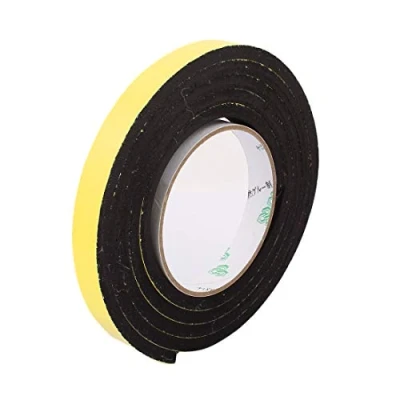 Image of sourcingmap 15mm x 6mm Single Sided Self Adhesive Shockproof Sponge Foam Tape 2M Length for Door Window
