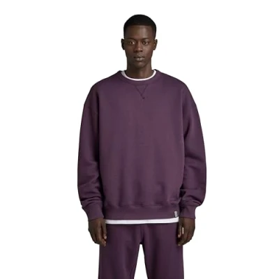 Image of G STAR RAW Men&#039;s Essential Unisex Loose Sweater, Purple (lt maze D22995 D395 8880), XXL