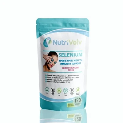 Image of Selenium 200mcg 120 Tablets Hair Skin &amp; Nail Supplement for Women Men Immune System Support L Selenomethionine Vegan