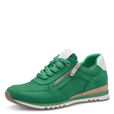 Image of Marco Tozzi Trainers Leaf green, Women&#039;s, Size: 3, green Imitation leather/ textile