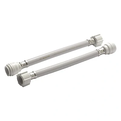 Image of JG Speedfit PFLX16 Hand Tighten Flexible Hose, White, 15 x 3/4 Inch Bsp 300 mm, Set of 2 Pieces