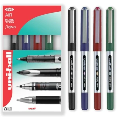 Image of uni ball Eye Micro UB 150 Gel Ink Pen 0.5 mm In Gift Box (Pack of 4, Mixed)