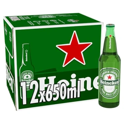 Image of Heineken Beer Lager 12x650ml Bottle
