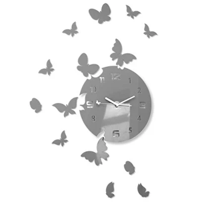 Image of FLEXISTYLE Wall Clock, Acrylic, Gray, 30 cm
