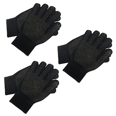 Image of 3 Pairs Adults Magic Stretch Driving Gloves With Grip Winter Warmer Accessory