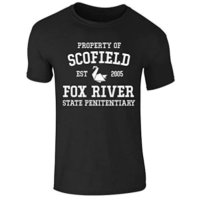 Image of Atp New Michael Scofield Fox River Penitentiary Prison Break Tshirt Top SmallXxl Black