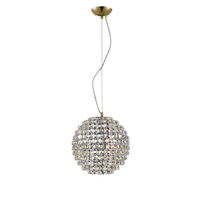 Image of Nord 4 Light Crystal Gold Pendant Ceiling