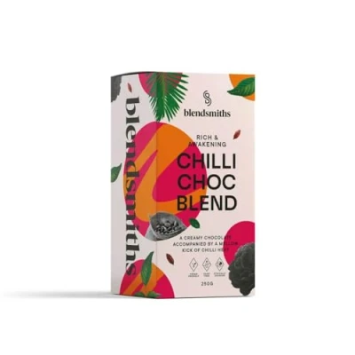 Image of BLENDSMITHS Chilli Chocolate Blend Speciality Drinking Spiced Hot Powder 250g Box 13 servings