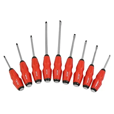 Image of DEKTON 9PC SOFT GRIP GO THROUGH SCREWDRIVER SET