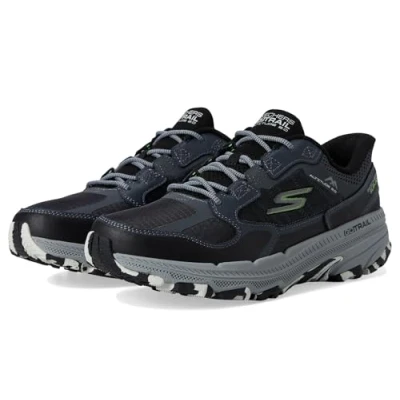 Image of Skechers GO RUN Trail Altitude 2.0 Trainers, Men&#039;s, Size: 9, Black/gray Leather and textile