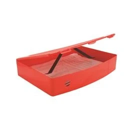 Image of Q Connect Polypropylene PolyBox File Foolscap Red Ref KF04104