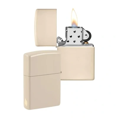 Image of Zippo Lighter, Metal, Flat Sand, One Size