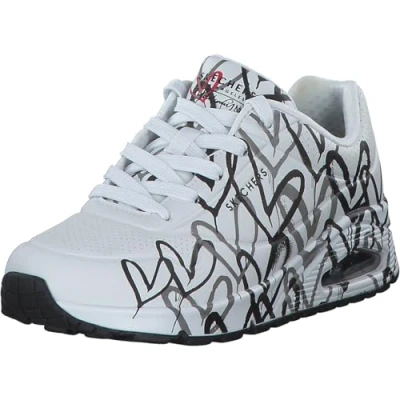 Image of Skechers UNO Spread The Love Women,Ladies Trainers,Low Shoe,Street Shoe,lace up Shoe,Sports Shoe,Leisure,Width: Regular,Weiß,40 EU / 7 UK