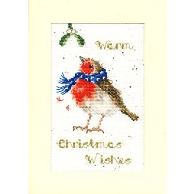 Image of Bothy Threads Cross Stitch Christmas Card Kit Warm Wishes