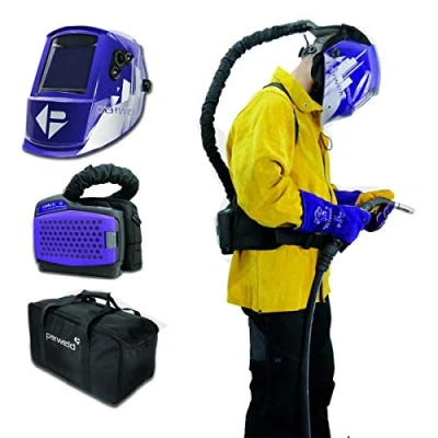 Image of Parweld XR940 Air Fed Auto Darkening Welding Helmet Rechargeable Purifying Respirator Welders Mask