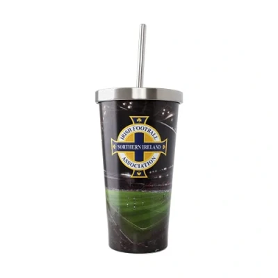 Image of FOCO Football Northern Ireland FC Premier League Official Merchandise Insulated Digital Print Cup and Straw