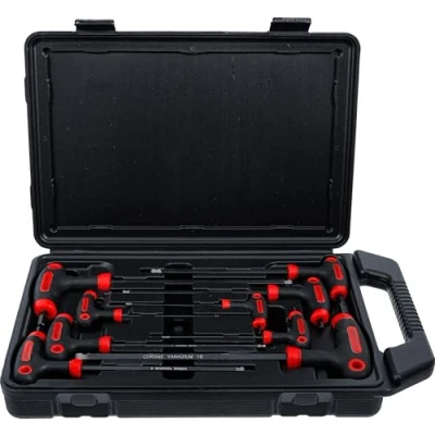 Image of BGS Diy 7882 T Handle L Type Wrench Set internal Hexagon 2 10 mm 9 pcs.