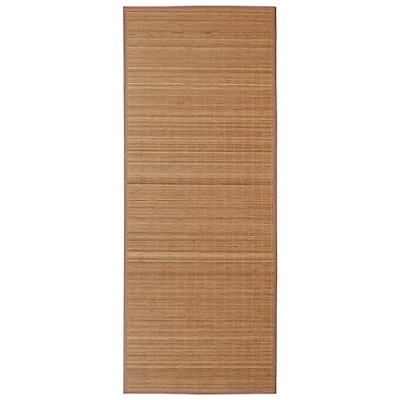 Image of vidaXL Rectangular Brown Bamboo Rug 120 x 180 cm