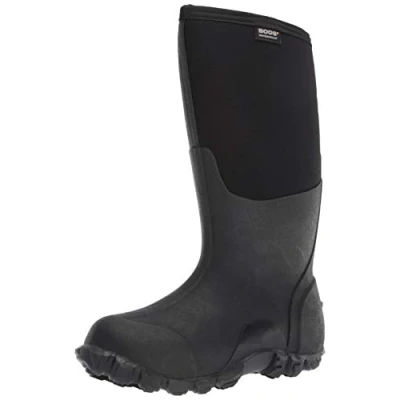 Image of Bogs Men&#039;s Classic High Waterproof Insulated Rain Boot, Black, 9 UK(43 EU)