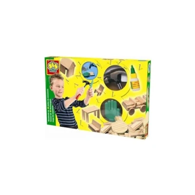 Image of SES Creative 00943 Woodwork Set, Beginner&#039;s Crafting Kit for Kids
