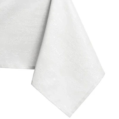 Image of AmeliaHome Tablecloth 140 x 260 cm, Stain Protection, Lotus Effect, Washable, Water Repellent Table Cloth, Vesta Ornament, White