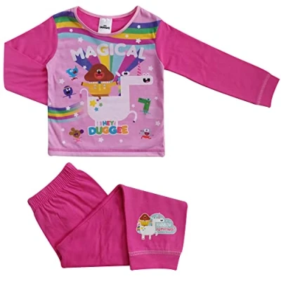 Image of Hey Duggee Girls Pyjamas Cosy PJs Sizes 18 Months to 5 Years 4 Pink