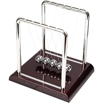 Image of Newton Cradle Balance Ball Pendulum Balls Desk Toy Swinging Magnetic Educational Science Office Decoration Stress Relief Gift
