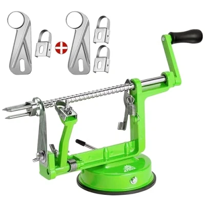 Image of ARSUK Apple Peeler Potato and Vegetable Peelers for Kitchen, Fruit Peeling Machine, Stainless Steel Corer Cutter Slicer Spiral Peel Tool Easy to Use