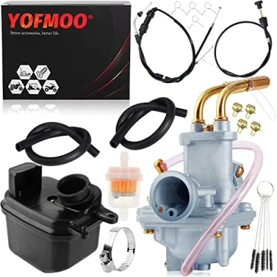 Image of YOFMOO PW50 Carburetor Throttle Cable Choke Compatible with Yamaha Y Zinger PW 50 Peewee Gtmotor G50T Loncin PY50 LX50PY Jianshe Yzinger Carb
