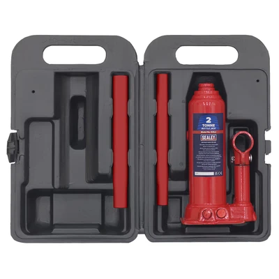 Image of Sealey Bottle Jack 2 Tonne with Storage Case