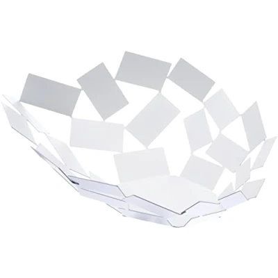 Image of Alessi La Stanza dello Scirocco MT03 W Centrepiece in Steel Coloured with Epoxy Resin, White