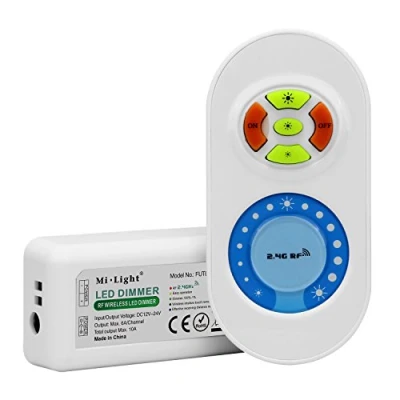 Image of LIGHTEU®, 2.4G remote control and LED strip controller set for single color strip, dimmer, Milight Miboxer Fut021