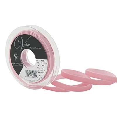 Image of Berisfords Velvet Ribbon, Dusty Rose, 10.2 x 1.5 cm