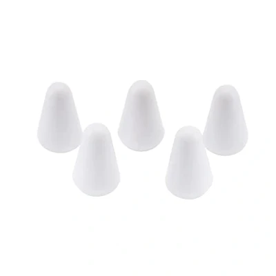 Image of Musiclily Basic Metric 3.7mm Guitar 5 Way Switch Tip Cap Knob for Strat Style Electric Guitar, White (Set of 5)