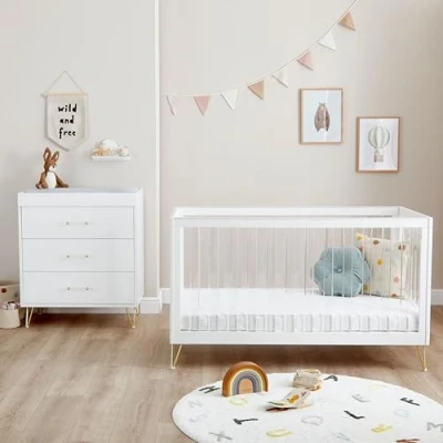 Image of Babymore Kimi XL Acrylic 2 Piece Nursery Room Set
