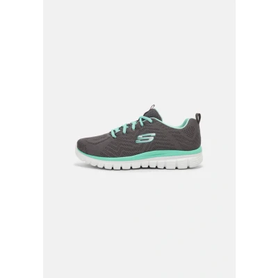Image of Skechers Women&#039;s 12615W GRACEFUL GET CONNECTED Sneaker, Charcoal Green Trim, 3 UK