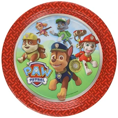 Image of Amscam 999133 Paw Patrol 8 Plates Round 18Cm