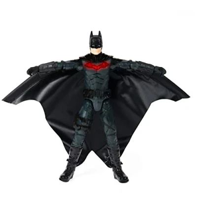 Image of DC Comics, Batman 12 inch Wingsuit Action Figure with Lights and Phrases, Expanding Wings, The Movie Collectible Kids Toys for Boys Girls Ages 3 up