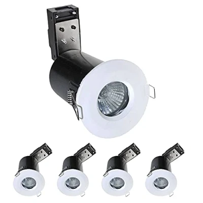 Image of 5X Fixed Fire Rated GU10 LED Downlight Spotlight IP65 Shower Bathroom Waterproof Lighting Cool White Light Mains 240V