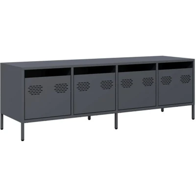 Image of vidaXL TV Cabinet Anthracite 135x39x43.5 cm Cold rolled Steel
